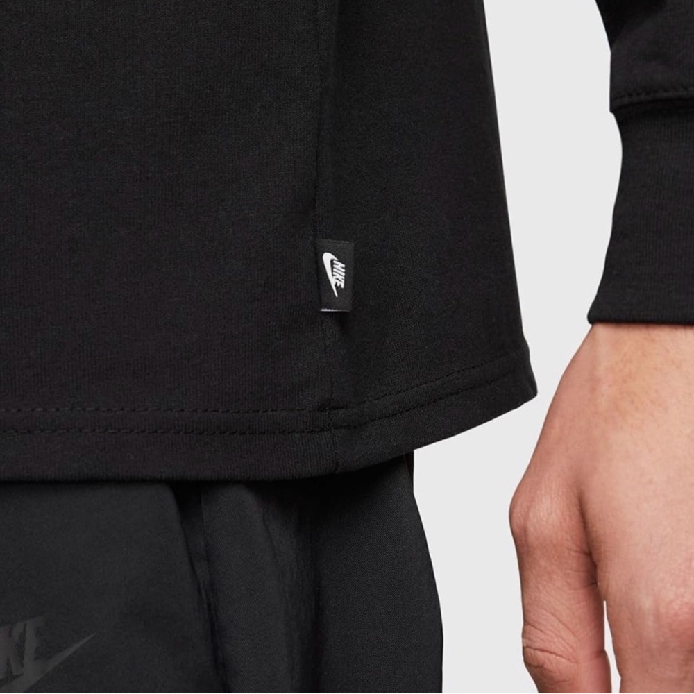 Nike Sportswear Premium Essentials Long-Sleeve T-Shirt Men’s XL Black - Picture 5 of 6